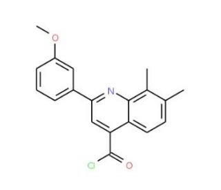 2-(3-methoxyphenyl)-7,8-dimethylquinoline-4-carbonyl chloride - chemical structure image