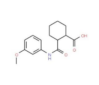 2-(3-Methoxyphenylcarbamoyl)-cyclohexanecarboxylic acid - chemical structure image