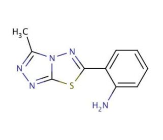 2-(3-Methyl-[1,2,4]triazolo[3,4-b][1,3,4]-thiadiazol-6-yl)-phenylamine (CAS 712293-71-5) - chemical structure image