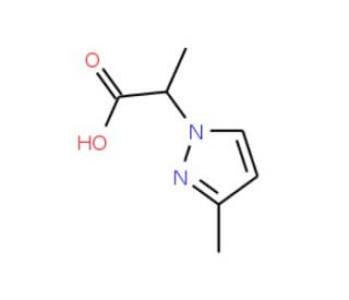 2-(3-Methyl-1H-pyrazol-1-yl)propanoic acid - chemical structure image