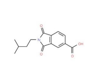 2-(3-Methyl-butyl)-1,3-dioxo-2,3-dihydro-1H-isoindole-5-carboxylic acid - chemical structure image