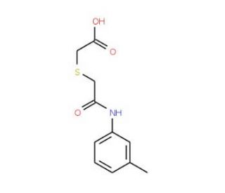 ({2-[(3-methylphenyl)amino]-2-oxoethyl}thio)acetic acid - chemical structure image