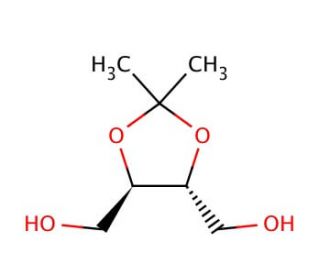 (&minus;)-2,3-O-Isopropylidene-D-threitol (CAS 73346-74-4) - chemical structure image