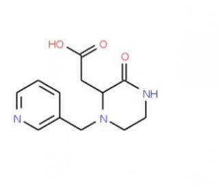 2-[3-Oxo-1-(3-pyridinylmethyl)-2-piperazinyl]-acetic acid - chemical structure image