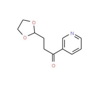2-[3-Oxo-3-(3-pyridyl)propyl]-1,3-dioxolane (CAS 109065-57-8) - chemical structure image