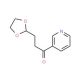 2-[3-Oxo-3-(3-pyridyl)propyl]-1,3-dioxolane (CAS 109065-57-8) - chemical structure image
