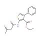 2-(3-Oxo-butyrylamino)-4-phenyl-thiophene-3-carboxylic acid ethyl ester - chemical structure image