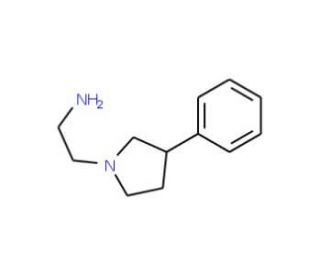 2-(3-Phenyl-pyrrolidin-1-yl)ethylamine (CAS 33304-29-9) - chemical structure image