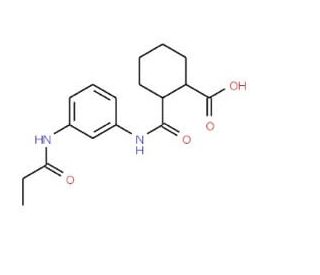 2-{[3-(Propionylamino)anilino]-carbonyl}cyclohexanecarboxylic acid - chemical structure image