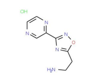 [2-(3-Pyrazin-2-yl-1,2,4-oxadiazol-5-yl)ethyl]-amine hydrochloride - chemical structure image