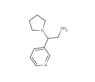 2-(3-Pyridyl)-2-Pyrrolidinylethylamine (CAS 855659-43-7) - chemical structure image