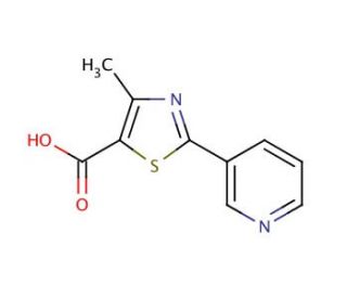 2-(3-Pyridyl)-4-methyl-thiazole-5-Carboxylic Acid (CAS 39091-01-5) - chemical structure image
