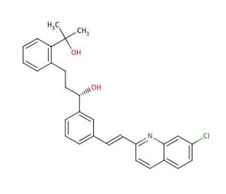 2-[3-(S)-[3-(2-(7-Chloro-2-quinolinyl)ethenyl)phenyl]-3-hydroxypropyl]phenyl-2-propanol (CAS 287930-77-2) - chemical structur