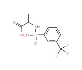 2-({[3-(Trifluoromethyl)phenyl]sulfonyl}amino)-propanoic acid (CAS 288266-54-6) - chemical structure image