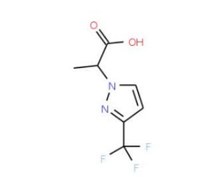 2-(3-Trifluoromethyl-pyrazol-1-yl)-propionic acid - chemical structure image
