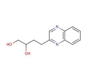 2-(3&prime;,4&prime;-Dihydroxybutyl)quinoxaline (CAS 80840-08-0) - chemical structure image