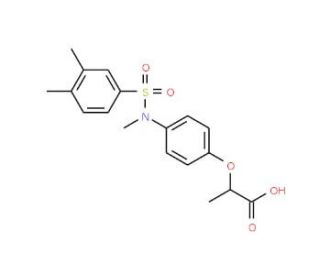 2-{4-[(3,4-dimethylbenzene)(methyl)sulfonamido]phenoxy}propanoic acid - chemical structure image