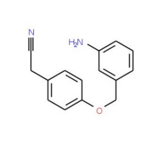 2-{4-[(3-aminophenyl)methoxy]phenyl}acetonitrile (CAS 1016750-22-3) - chemical structure image