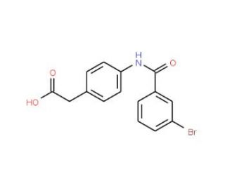 2-{4-[(3-bromobenzene)amido]phenyl}acetic acid - chemical structure image