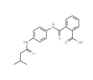 2-({4-[(3-Methylbutanoyl)amino]anilino}carbonyl)-benzoic acid - chemical structure image