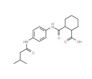 2-({4-[(3-Methylbutanoyl)amino]anilino}carbonyl)-cyclohexanecarboxylic acid - chemical structure image