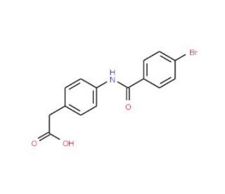 2-{4-[(4-bromobenzene)amido]phenyl}acetic acid - chemical structure image