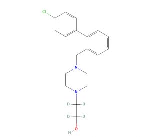 2-[4-[(4-Chlorophenyl)phenylmethyl]-1-piperazinyl]ethanol-d4 (CAS 1794756-21-0) - chemical structure image