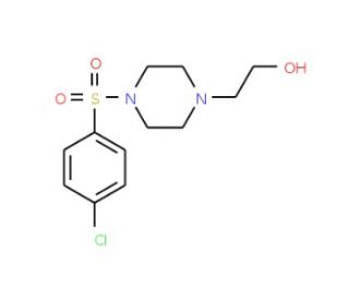2-{4-[(4-Chlorophenyl)sulfonyl]piperazino}-1-ethanol (CAS 16017-65-5) - chemical structure image