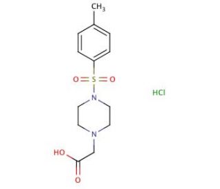 2-{4-[(4-methylbenzene)sulfonyl]piperazin-1-yl}acetic acid hydrochloride - chemical structure image