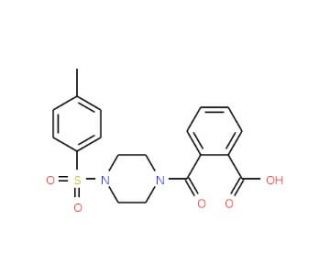 2-({4-[(4-methylphenyl)sulfonyl]piperazin-1-yl}carbonyl)benzoic acid - chemical structure image