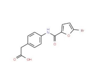 2-{4-[(5-bromofuran-2-)amido]phenyl}acetic acid - chemical structure image