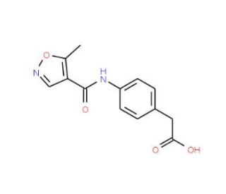 2-{4-[(5-methyl-1,2-oxazole-4-)amido]phenyl}acetic acid - chemical structure image