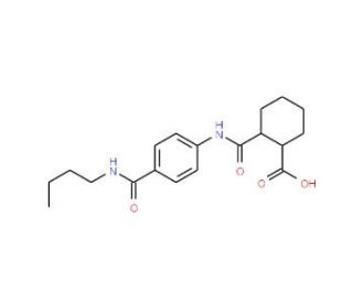 2-({4-[(Butylamino)carbonyl]anilino}carbonyl)-cyclohexanecarboxylic acid - chemical structure image