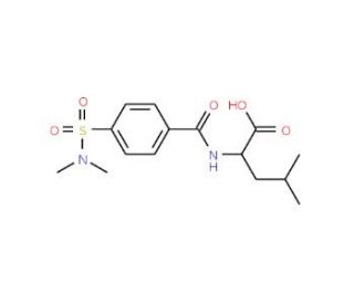 2-({4-[(dimethylamino)sulfonyl]benzoyl}amino)-4-methylpentanoic acid - chemical structure image