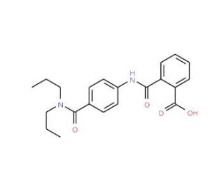 2-({4-[(Dipropylamino)carbonyl]anilino}carbonyl)-benzoic acid - chemical structure image