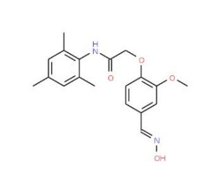 2-{4-[(hydroxyimino)methyl]-2-methoxyphenoxy}-N-mesitylacetamide - chemical structure image