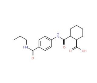 2-({4-[(Propylamino)carbonyl]anilino}carbonyl)-cyclohexanecarboxylic acid - chemical structure image