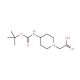 2-(4-{[(tert-butoxy)carbonyl]amino}piperidin-1-yl)acetic acid (CAS 299203-94-4) - chemical structure image