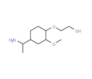 2-[4-(1-aminoethyl)-2-methoxyphenoxy]ethan-1-ol - chemical structure image