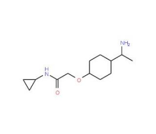 2-[4-(1-aminoethyl)phenoxy]-N-cyclopropylacetamide - chemical structure image