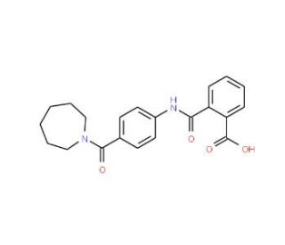 2-{[4-(1-Azepanylcarbonyl)anilino]-carbonyl}benzoic acid - chemical structure image