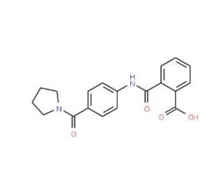 2-{[4-(1-Pyrrolidinylcarbonyl)anilino]-carbonyl}benzoic acid - chemical structure image