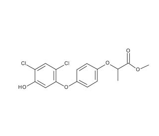 2-[4-(2,4-Dichloro-5-hydroxyphenoxy)phenoxy]propanoic Acid Methyl Ester (CAS 124992-48-9) - chemical structure image