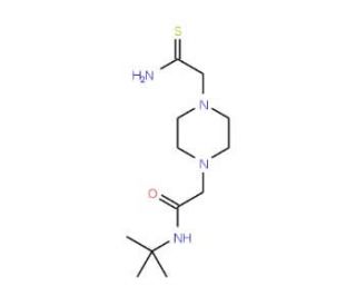 2-[4-(2-amino-2-thioxoethyl)piperazin-1-yl]-N-(tert-butyl)acetamide - chemical structure image
