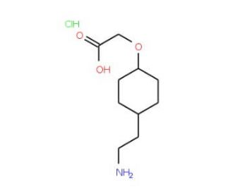 2-[4-(2-aminoethyl)phenoxy]acetic acid hydrochloride (CAS 55458-85-0) - chemical structure image