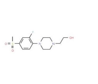2-[4-[2-Fluoro-4-(methylsulfonyl)phenyl]-piperazin-1-yl]ethanol - chemical structure image