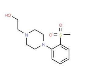 2-[4-[2-(Methylsulfonyl)phenyl]piperazin-1-yl]-ethanol (CAS 942474-21-7) - chemical structure image