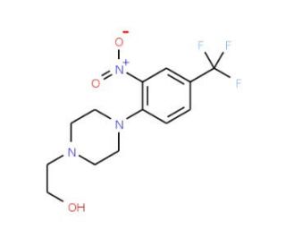 2-{4-[2-Nitro-4-(trifluoromethyl)phenyl]-piperazino}-1-ethanol (CAS 330633-81-3) - chemical structure image