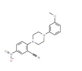 2-[4-(3-Methoxyphenyl)piperazin-1-yl]-5-nitrobenzonitrile - chemical structure image