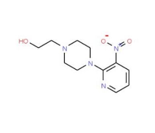 2-[4-(3-Nitro-2-pyridinyl)piperazino]-1-ethanol (CAS 215434-62-1) - chemical structure image